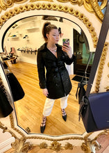Load image into Gallery viewer, GLADIATOR BLOCK Black Leather Heels