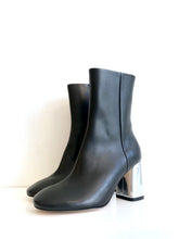 Load image into Gallery viewer, ADRIANNE Block Heel Boots in Black Leather