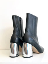 Load image into Gallery viewer, ADRIANNE Block Heel Boots in Black Leather