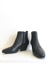 Load image into Gallery viewer, CLEO L Black Leather Wedge Boot