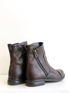 P-1170 BROWN Leather Ankle Boot