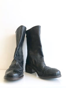 P-1279 P MONJO Black Leather Boot