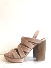 Load image into Gallery viewer, UFO - Open-Toed Strappy Sandal in a Soft Beige Leather