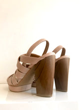 Load image into Gallery viewer, UFO - Open-Toed Strappy Sandal in a Soft Beige Leather