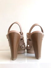 Load image into Gallery viewer, UFO - Open-Toed Strappy Sandal in a Soft Beige Leather