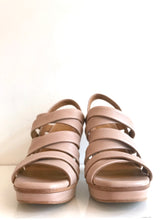 Load image into Gallery viewer, UFO - Open-Toed Strappy Sandal in a Soft Beige Leather