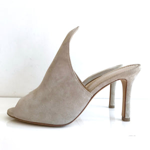 7233 GREY - Sexy high heel peep-toe mule