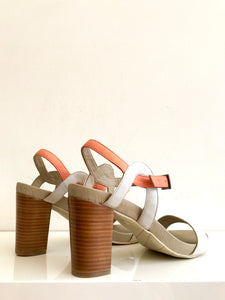 JOLIE - Multi-Colored Leather Strappy Sandal.