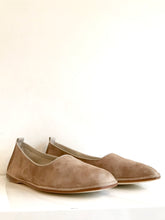 Load image into Gallery viewer, 678 - Flat Slip on Shoe in a Soft Light Tan Suede