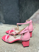 Load image into Gallery viewer, SQUARED OFF Pink Leather Sandal