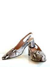 Load image into Gallery viewer, EXOTIC SLING Snakeskin Embossed Leather Slingback