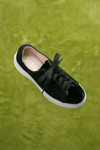 NERO Black Suede and Patent Sneakers