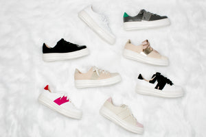 Eight women's chunky sneakers in various colorways