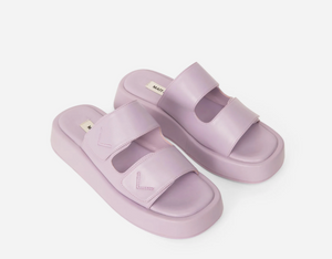 EMIE Lilac Double Strap Sandals