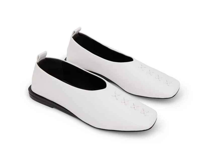 LIA Vegan White Flat Shoe