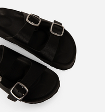Load image into Gallery viewer, OLAYA Black Flatform Sandals