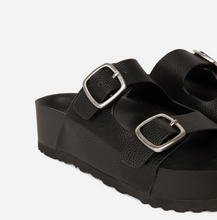Load image into Gallery viewer, OLAYA Black Flatform Sandals