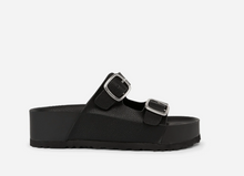 Load image into Gallery viewer, OLAYA Black Flatform Sandals