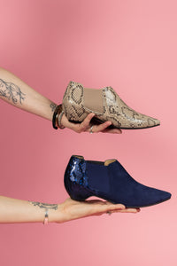 REFRESH Navy Suede Boots