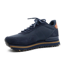 Load image into Gallery viewer, Nora III Leather Plateau Dark Navy Sneakers