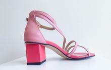 Load image into Gallery viewer, SQUARED OFF Pink Leather Sandal
