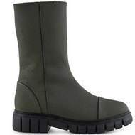 Green Leather Rugged Boot