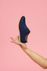 RESTORE Navy Leather and Suede Oxfords