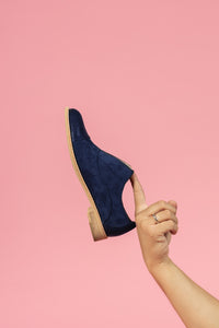 RESTORE Navy Leather and Suede Oxfords