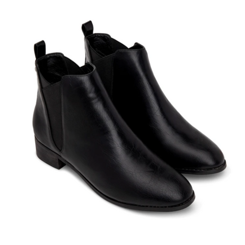 JOLIETTE Vegan Black Flat Boot