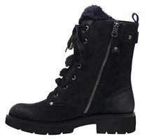 Load image into Gallery viewer, SUMMIT Black Leather Combat Boot