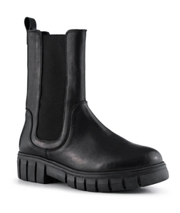 REBEL Chelsea High Black Leather Boot