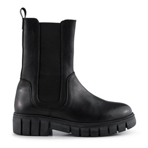 REBEL Chelsea High Black Leather Boot