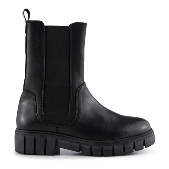 REBEL Chelsea High Black Leather Boot