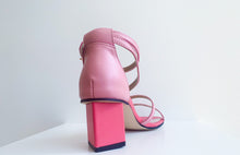 Load image into Gallery viewer, SQUARED OFF Pink Leather Sandal