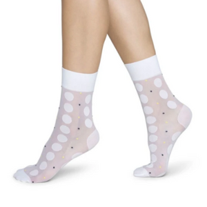 VIOLA White Dot Socks
