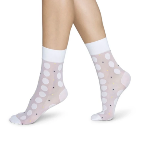 VIOLA White Dot Socks