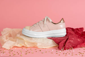 SWEET TREAT Pink Snakeskin Sneaker