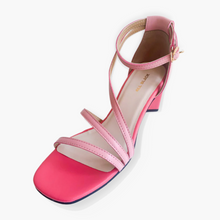 Load image into Gallery viewer, SQUARED OFF Pink Leather Sandal