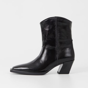 ALINA Black Patent Western Boot