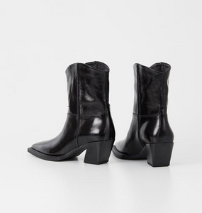 ALINA Black Patent Western Boot