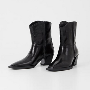 ALINA Black Patent Western Boot