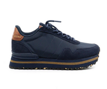 Load image into Gallery viewer, Nora III Leather Plateau Dark Navy Sneakers