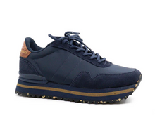 Load image into Gallery viewer, Nora III Leather Plateau Dark Navy Sneakers