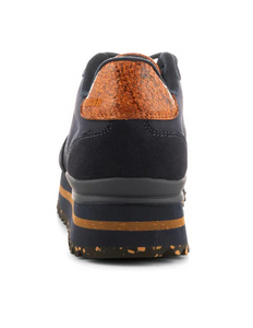 Nora III Leather Plateau Dark Navy Sneakers