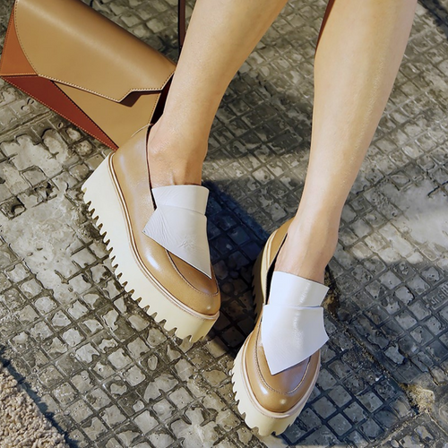 Beige Flatform Wedges