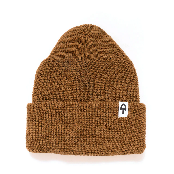 tan woven beanie