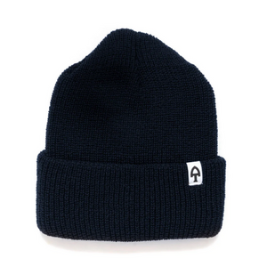 MERINO CARDIGAN Stitch Beanie Navy