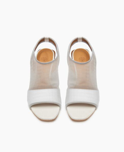 Load image into Gallery viewer, Top View Peep toe silver mesh sandals