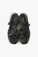 Load image into Gallery viewer, STRAPPY FLATFORM Black Leather Sandal