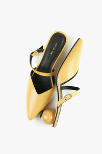 IT'S A BALL Yellow Leather Sandal